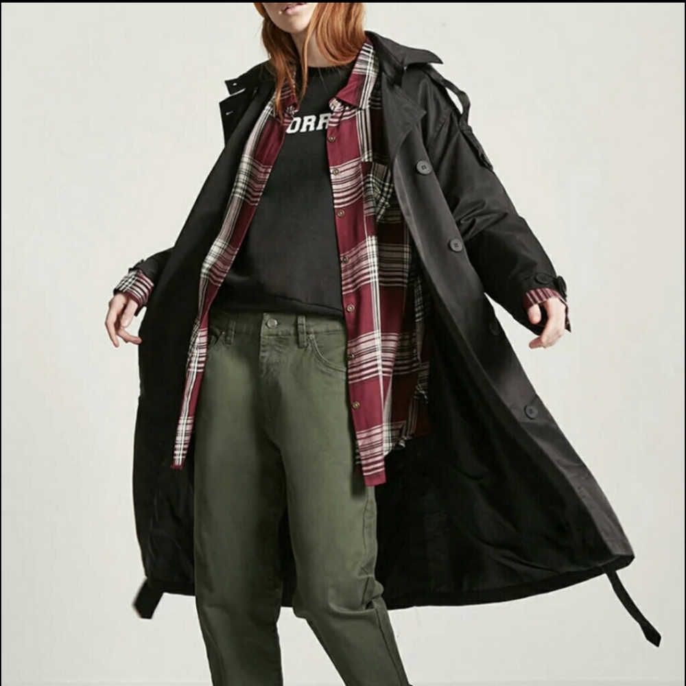 NEW hooded trench coat